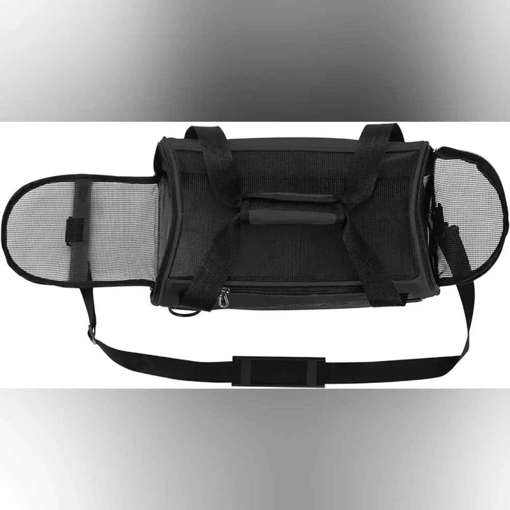 Green & Black Cat Carrier Airline Approved Pet Carrier,Soft-Sided Pet Travel Car